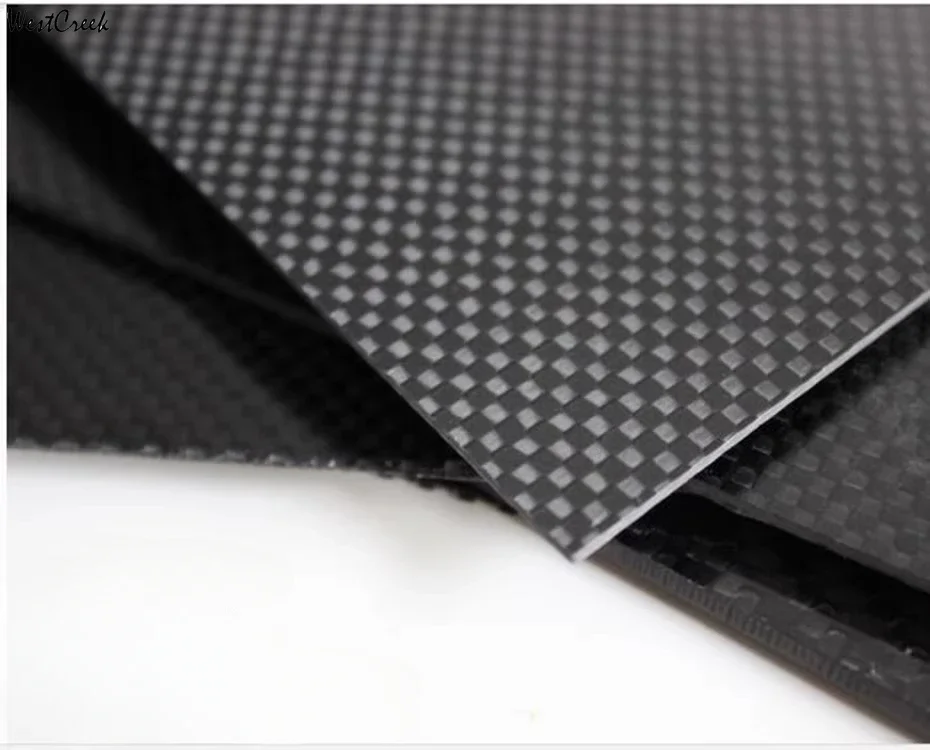 WESTCREEK 0.2mm 0.5mm thick 3K carbon fibre sheet CFRP panel Model airplane Insulation carved plain carbon fiber plate