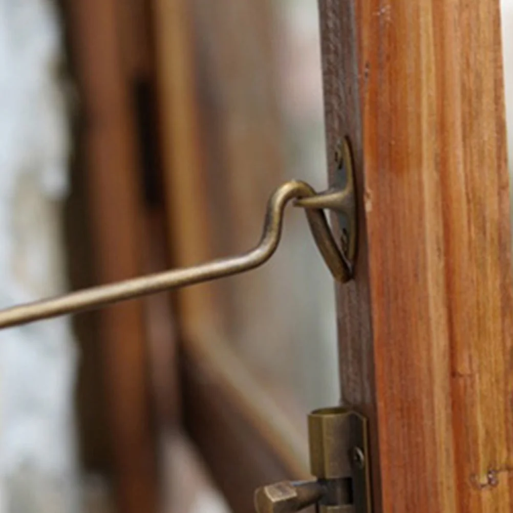 

4Pcs Elegant Copper Window Hook Base Windproof Clasp Interior Door Latches