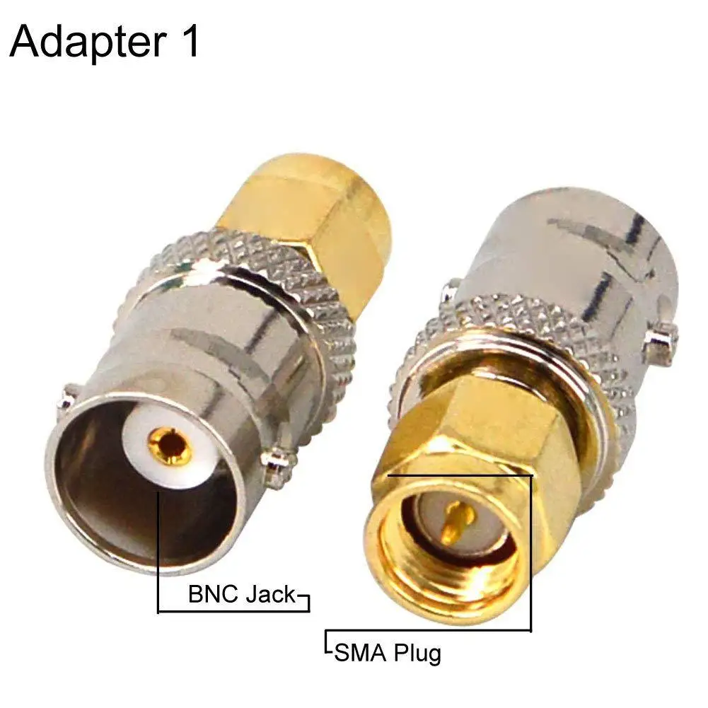 4-piece Set SMA Male Female To BNC Male Female Adapter for Wireless LAN Devices, Coaxial Cable, WiFi, Ham or Handheld Radios,
