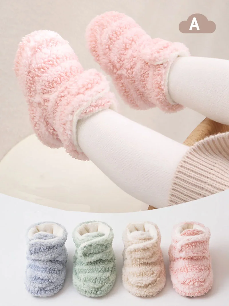 

MILANCEL/Новая детская прогулочная обувь, зимняя обувь ярких цветов в полоску для маленьких девочек 0-18 месяцев, теплая обувь для малышей