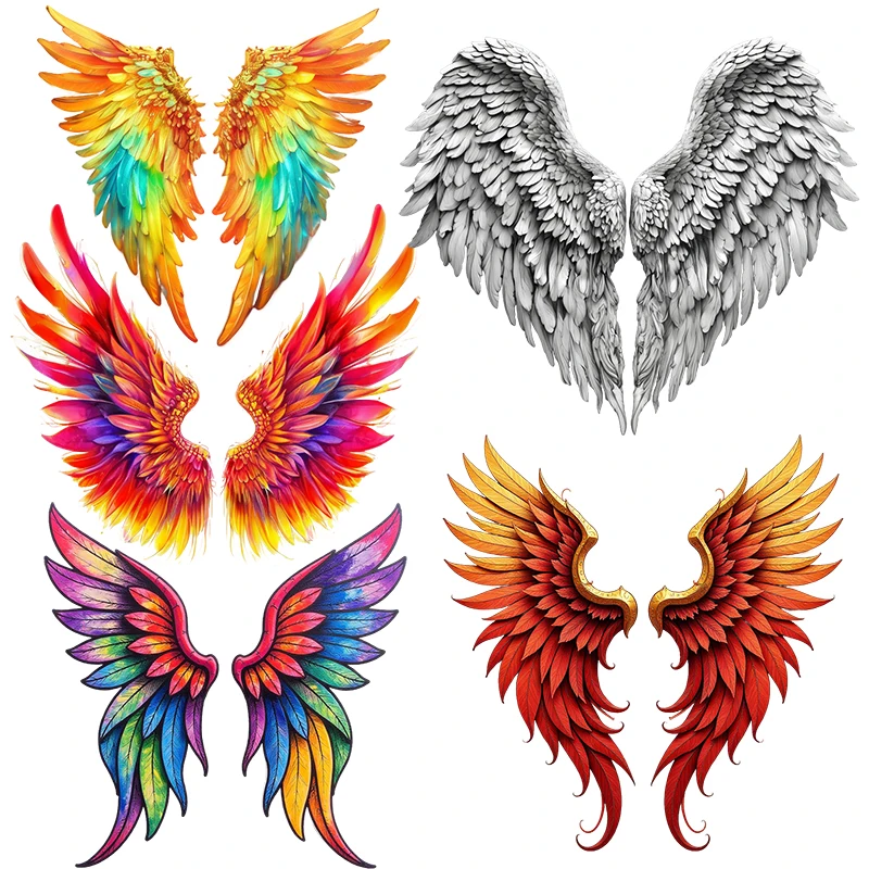 Three Ratels CEE4 Beautiful colorful wing wall stickers for home decoration iPad decal car stickers waterproof