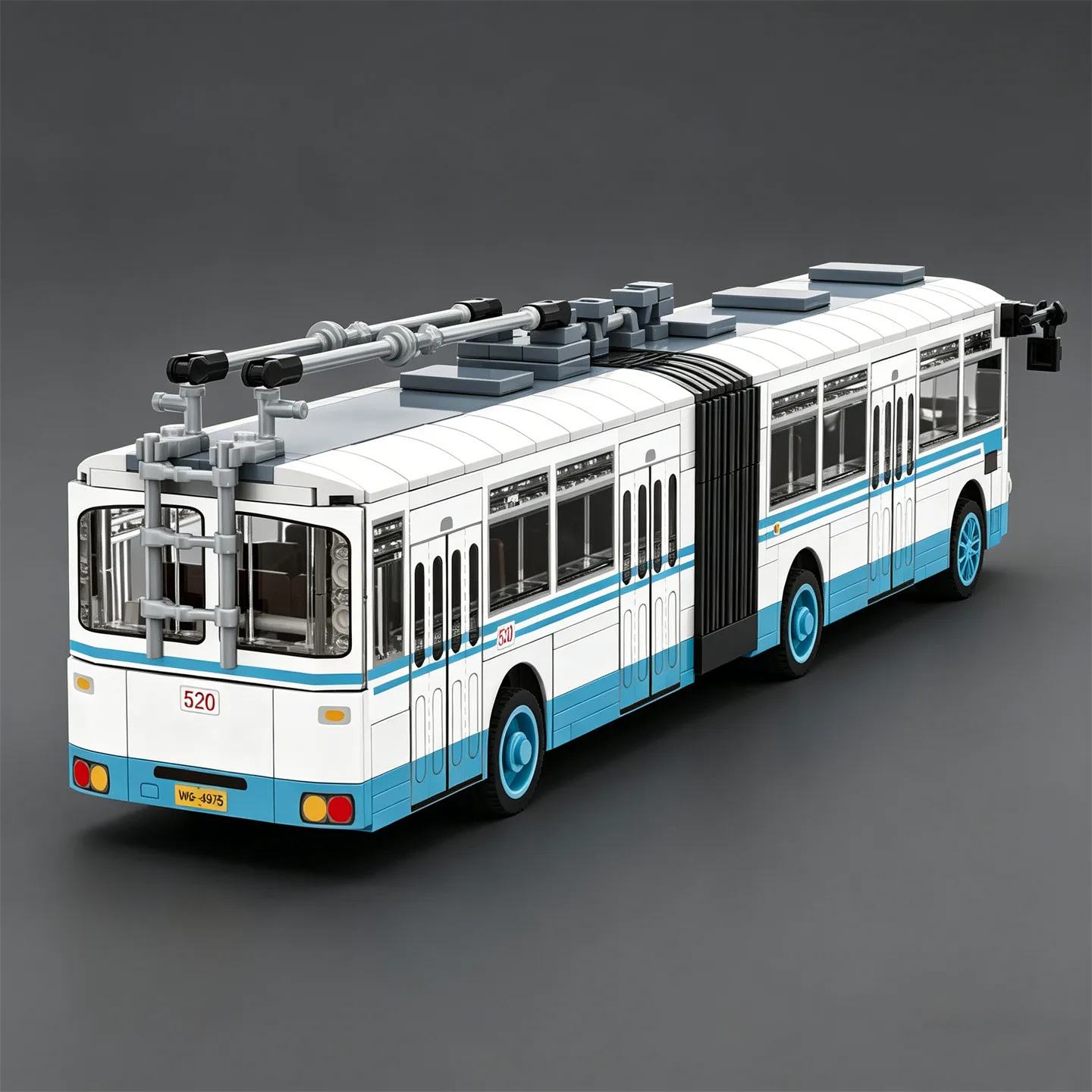 NEW City Series Trolleybus Building Blocks Commuter Bus Retro Car Model Educational Toy for  MOC
