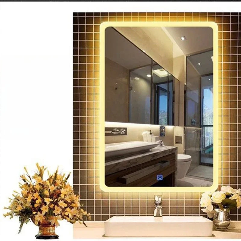 

High definition intelligent led bathroom mirror wall-mounted anti-fog hotel sanitary toilet