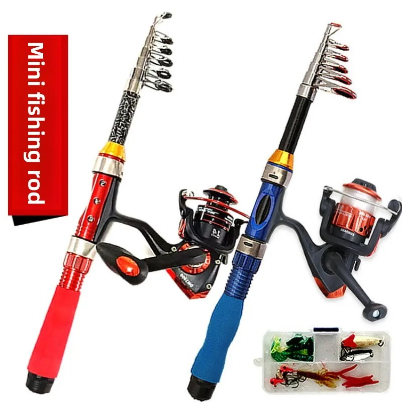 

Sea Rod Set Portable, Durable, Extendable 32cm Small Sea Rod+wheel+20 Accessories Mini Fishing Rod Set Fishing Supplies