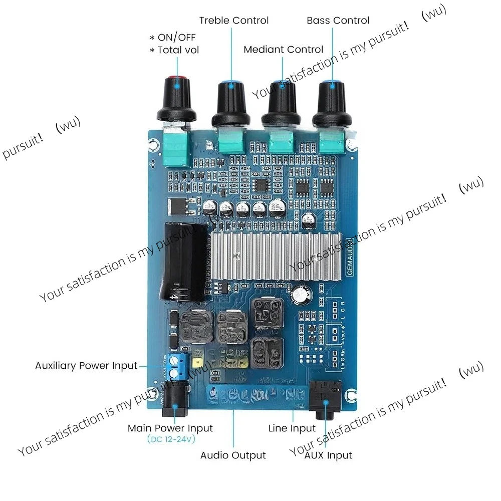 for AIYIMA Power Amplifier Board Audio TPA3116 HiFi 50Wx2 Digital Amplificador 2.0 Sound Channel Stereo Home DIY Speaker Amp