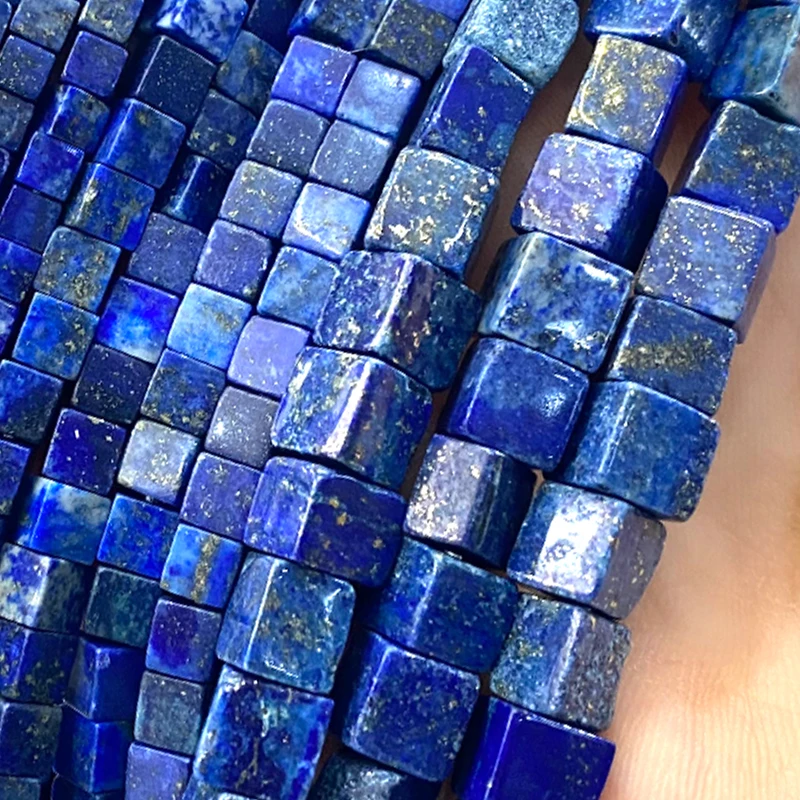 2x2MM Small Square Natural Stone Lapis Lazuli Loose Cube Spacer Beads for Jewelry Making DIY Bracelet Charms Accessories 15\'\'