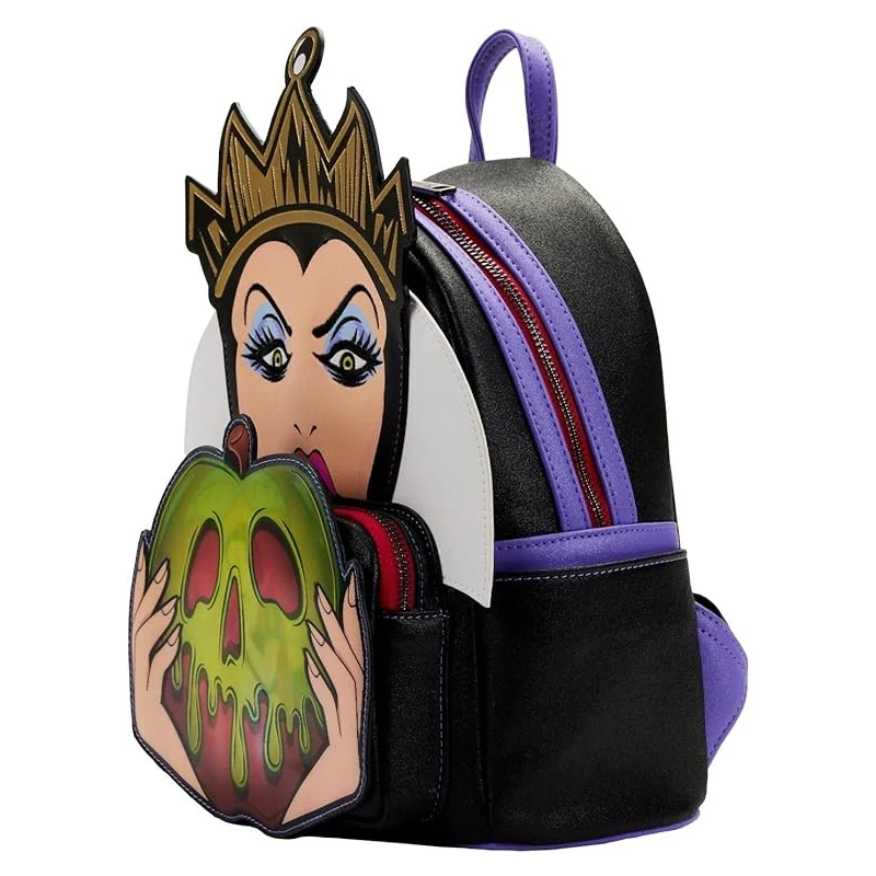 Loungefly Villains - Evil Queen Lenticular Apple 10” Faux Leather Mini Backpack