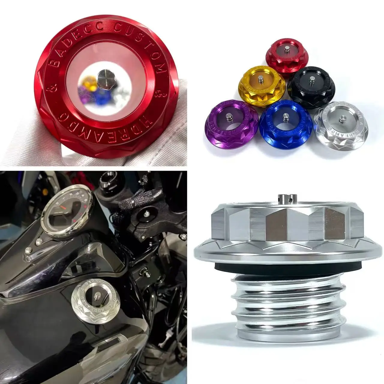 

Motorcycle Aluminum Gas Fuel Tank Cap Tank Oil Cover For Harley All Type Touring Road Glide Fat Boy Low Rider Sportster 883 1200