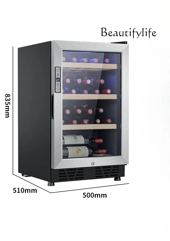 

Household tea refrigerator wine cabinet air-cooled frost-free glass door with defogging function