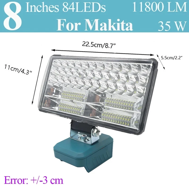 Werkzeugteile für Makita 18V Lithium-Ionen-Akku-Gehäuse BL1830 LED-Arbeitsleuchte Baustellenbeleuchtung Scheinwerferlampe Flutlicht Taschenlampe – Detail 1