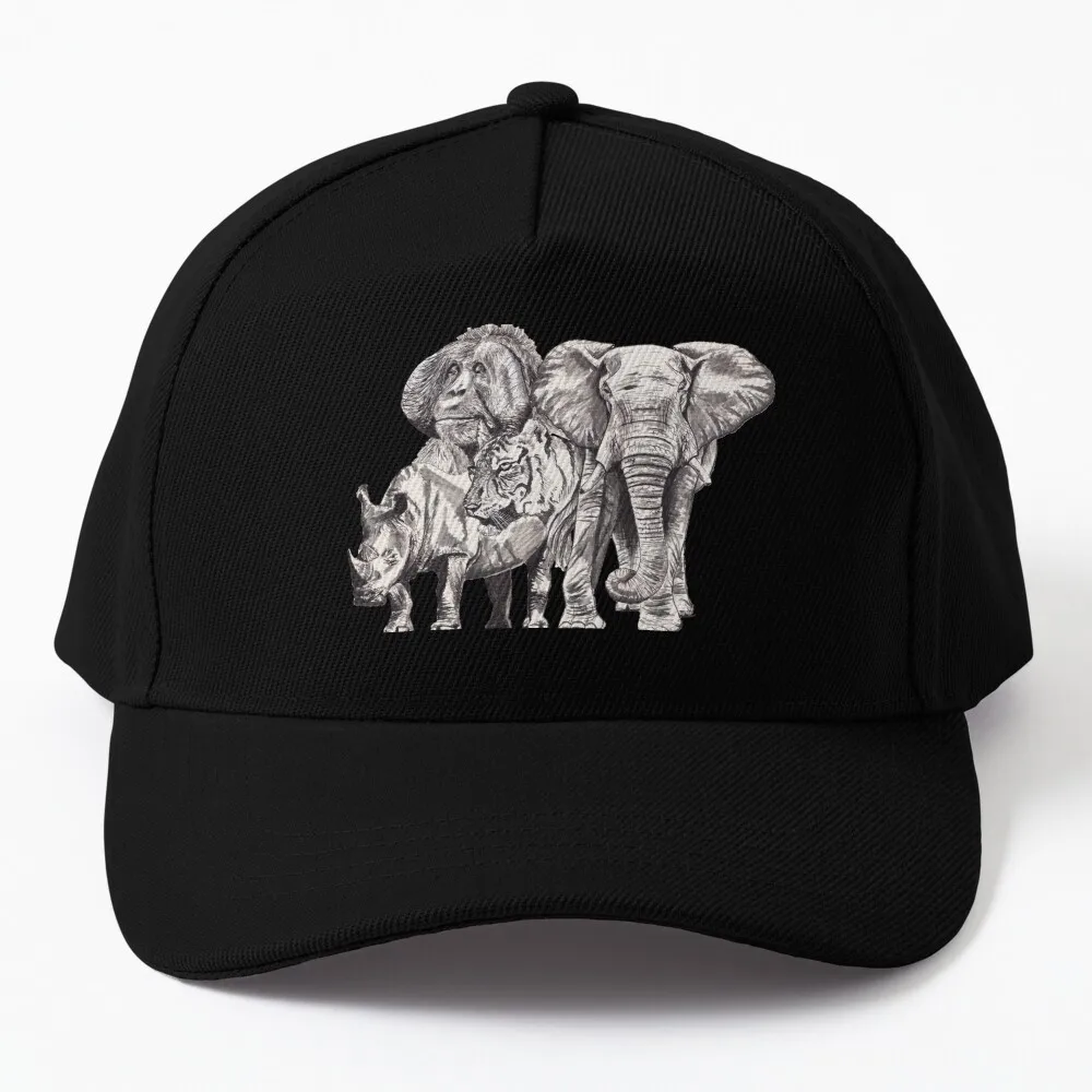 Charismatic threatened mega fauna in ink Baseball Cap birthday sun hat Sun Cap Trucker Cap Sports Caps Cap Women's Men's