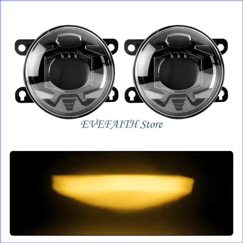 124B Yellow LED Fog Lamps Fitting 21 23 SUV Weather Resistant