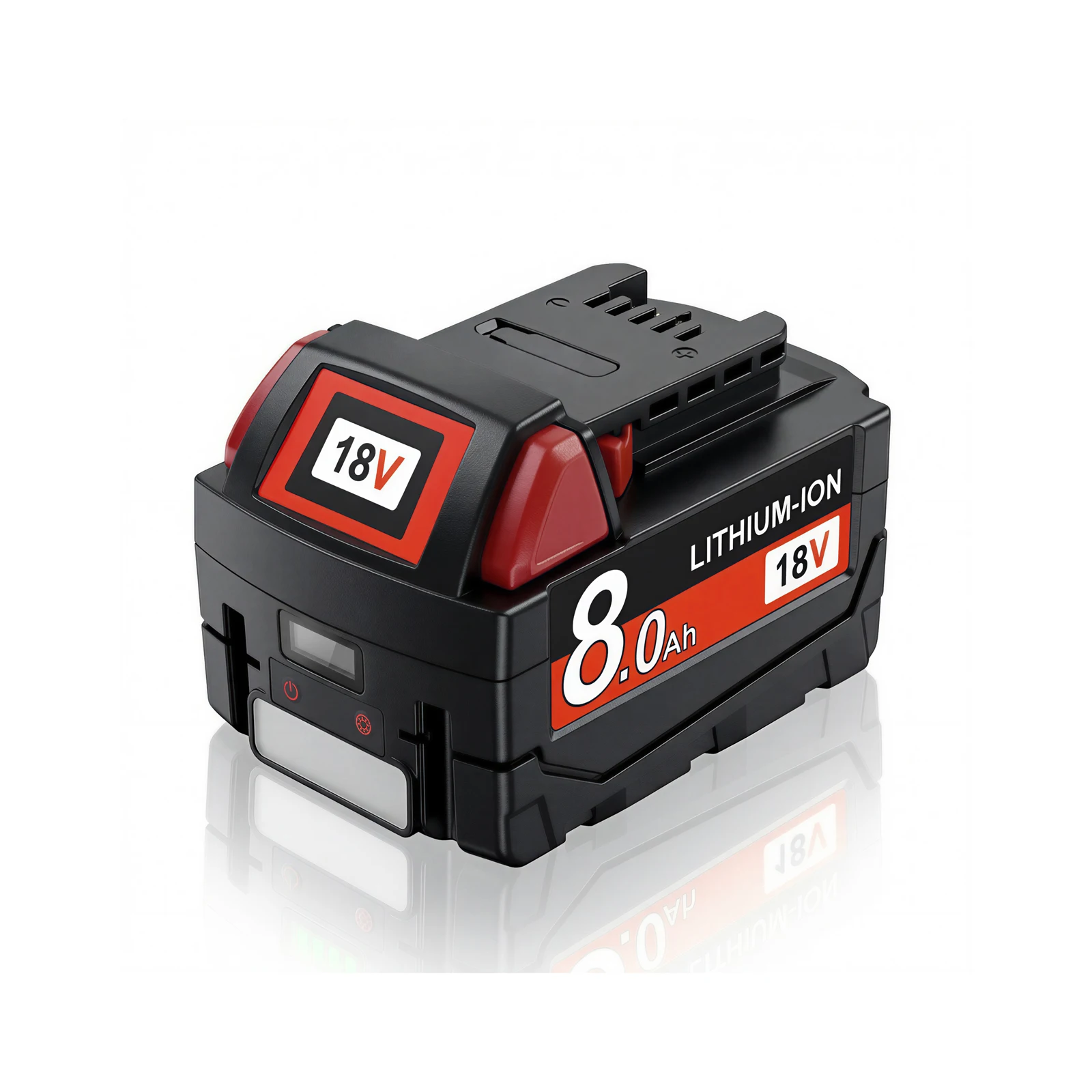 Akumulator Milwaukee M18 18V XC 8000mAh Li-ion z oświetleniem i wyświetlaczem, obsługujący szybkie ładowanie PD. — 2
