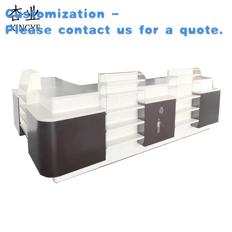 

custom.New Product Cash Desk Supermarket Cashier Counter Cold Rolled Steel White/black/