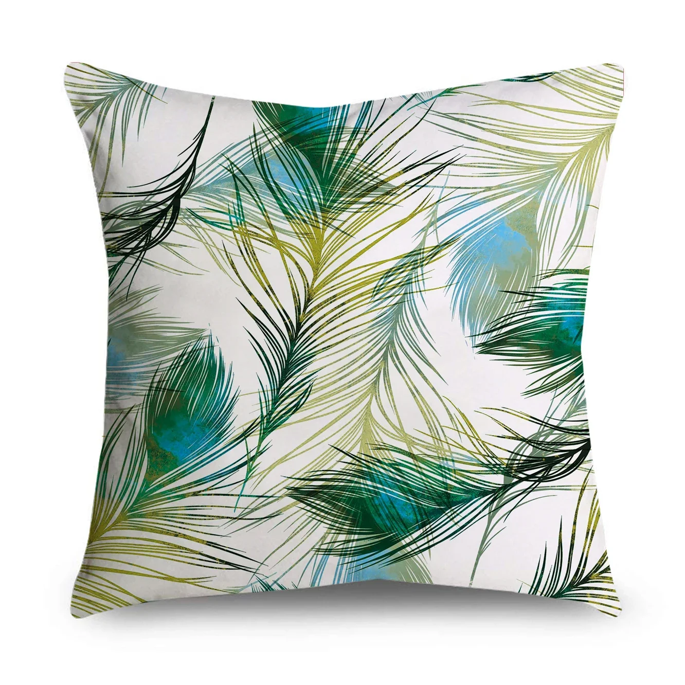 Sofa Cushion Decor Home  Pillowcase Green Pattern Geometric  Cover