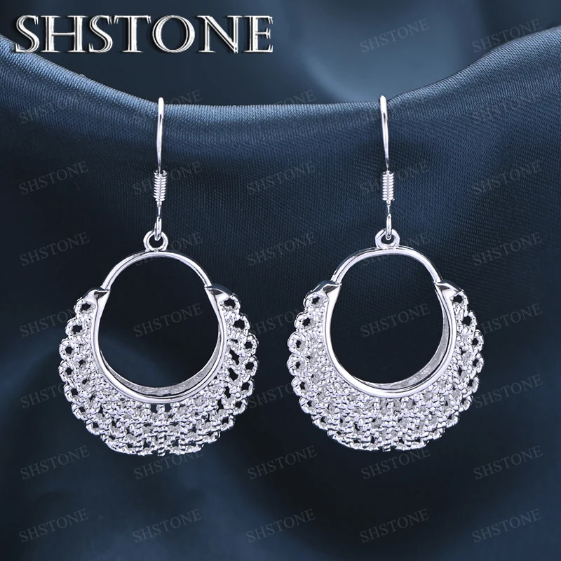 

New Arrive Hot 925 Sterling Silver Noble Drop Earring Charm For Woman Engagement Princess Wedding Party Luxury Cute Gift Jewelry