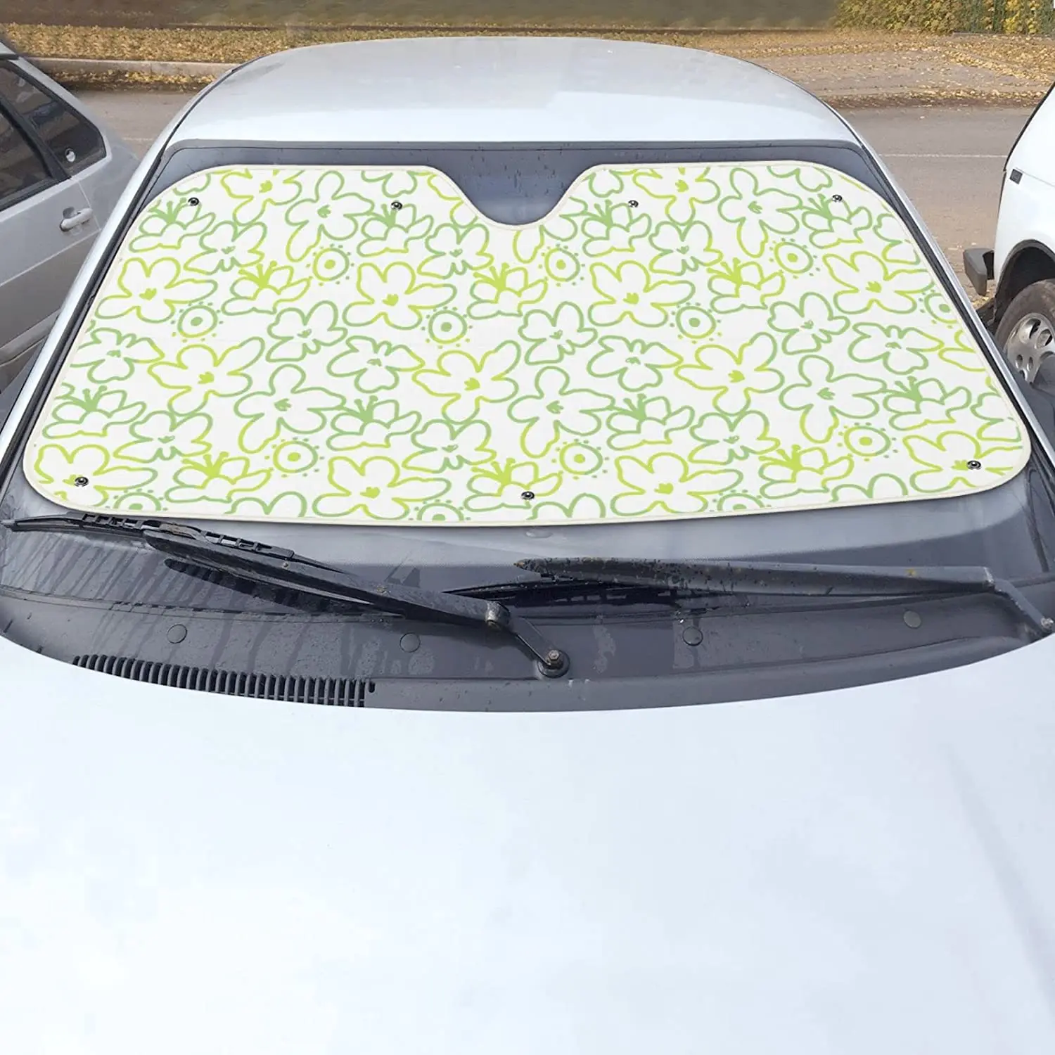 Car sunshade windshield flower car front window sunshade front window block UV rays to keep your vehicle cool