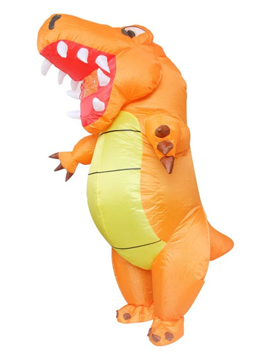 JYZCOS Inflatable Dinosaur Costume Adult Full Body Cosplay Suit Mascot Animal Blow Up Fancy Dress Cartooon Dinosaur Dress Up