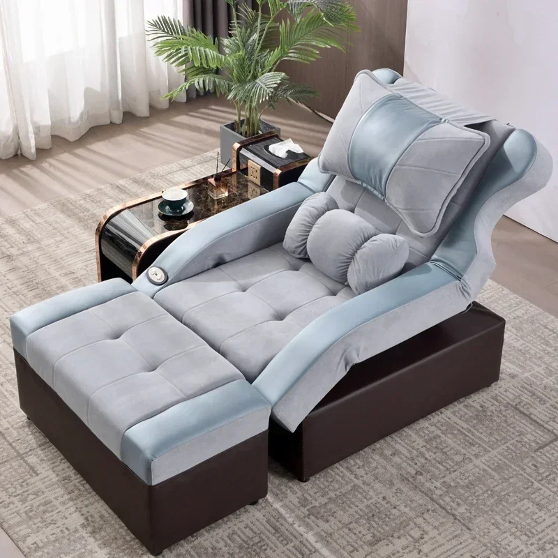 Multi-functional electric single sofa bed dual purpose balcony clubhouse lounge chair small leather decorative chair