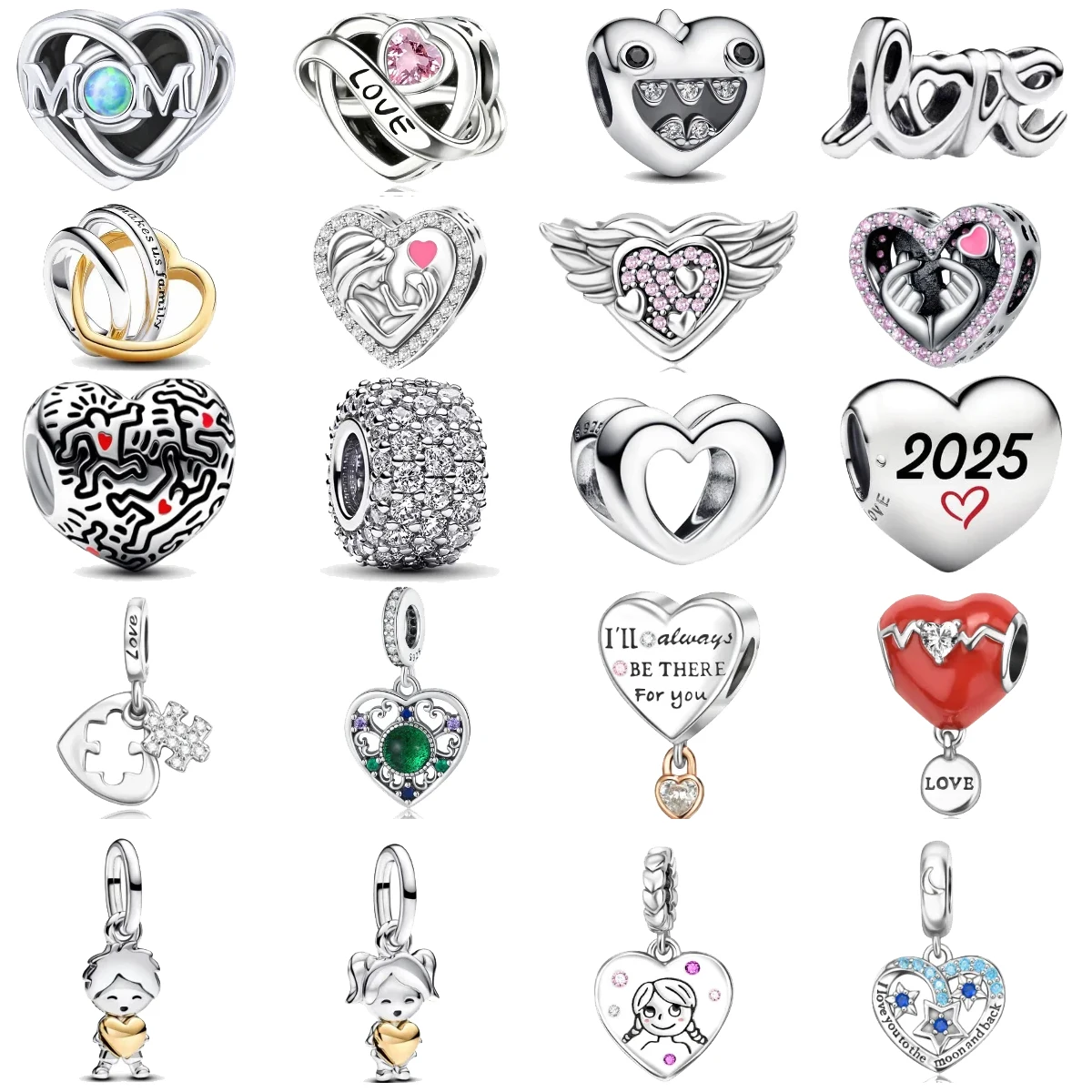 

Original 925 Sterling Silver Pendant Heart Star Hot Air Balloon Puzzle Charms Beads for Necklace DIY Bracelet Present Jewellery