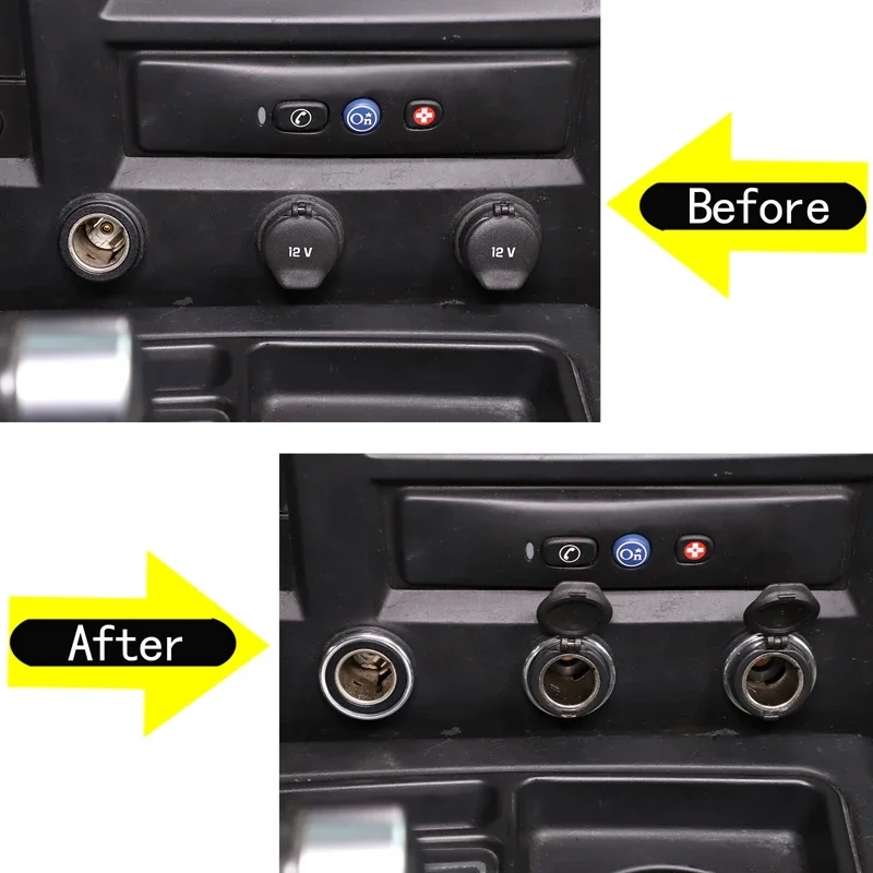 

For Hummer H2 2003-2007 Car Central Control Cigarette Lighter Socket Decorative Ring Aluminum Alloy Auto Interior Accessories