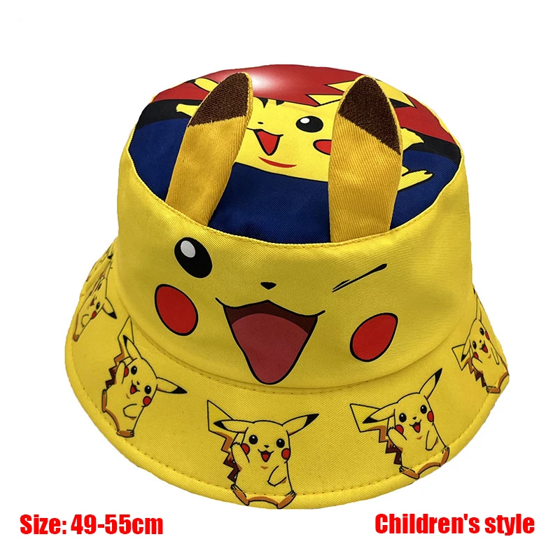 

Hat Pokemon Fashion Hip Hop Baseball Cap Anime Cartoon Figure Pikachu Fisherman's Sun Hat Children Birthday Gift