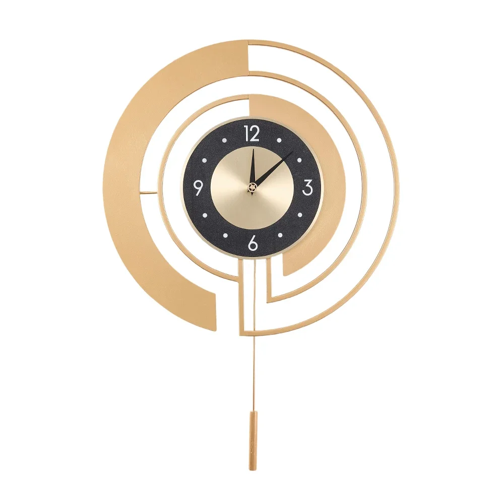 

Voltsify 18Inch Modern Decorative Non-Ticking Wall Clock with Pendulum for Living Room Study Office