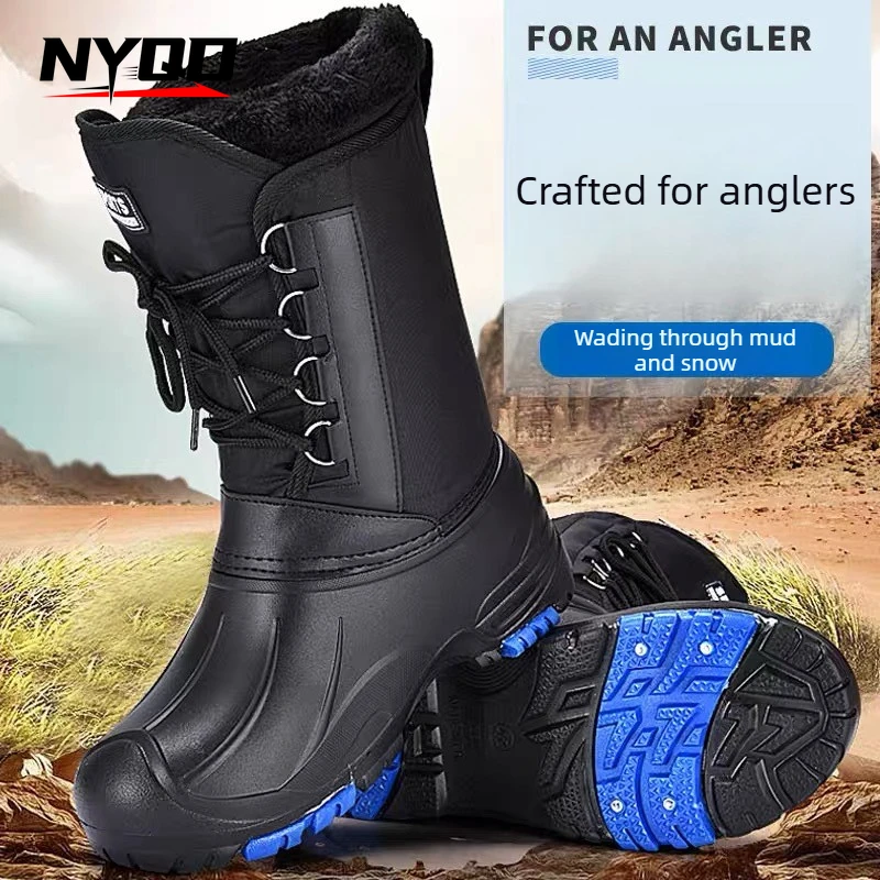 

Мужские зимние ботинки для рыбалки в дикой природе, толстые и теплые, со стальными шипами, рыболовные ботинки zapatos pesca hombre для рыбалки