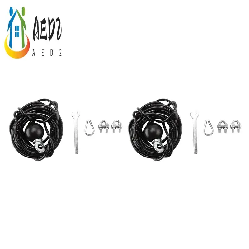 

AED2-2Pcs 400Cm Замена кабеля для домашнего спортзала и фитнеса LAT Pulldown, регулируемая длина для кабельной машины системы шкивов