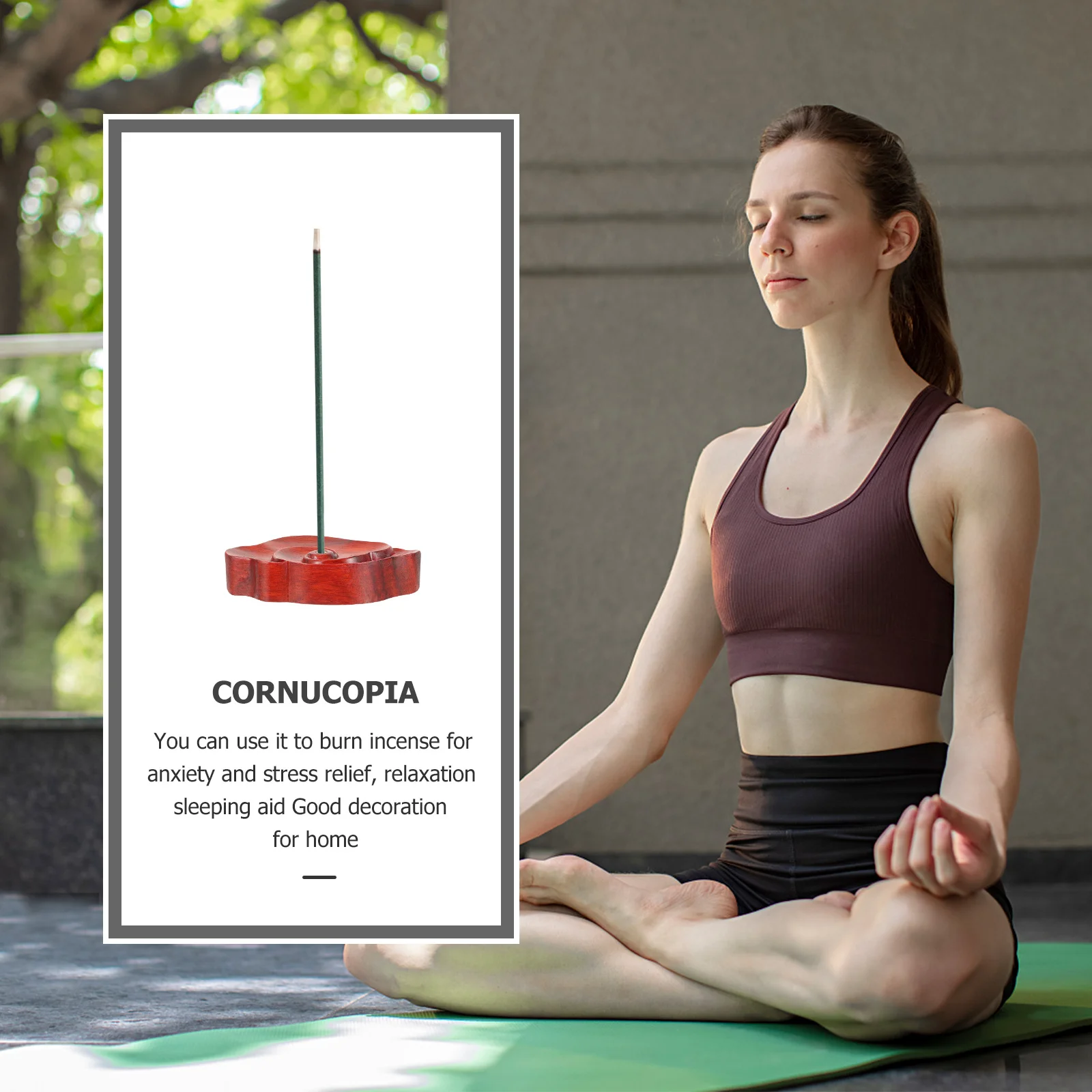 

Wooden Incense Stick Holder Exquisite Retro Style Incense Burner for Home Desktop Relaxation Anxiety Relief Aromatherapy Tray