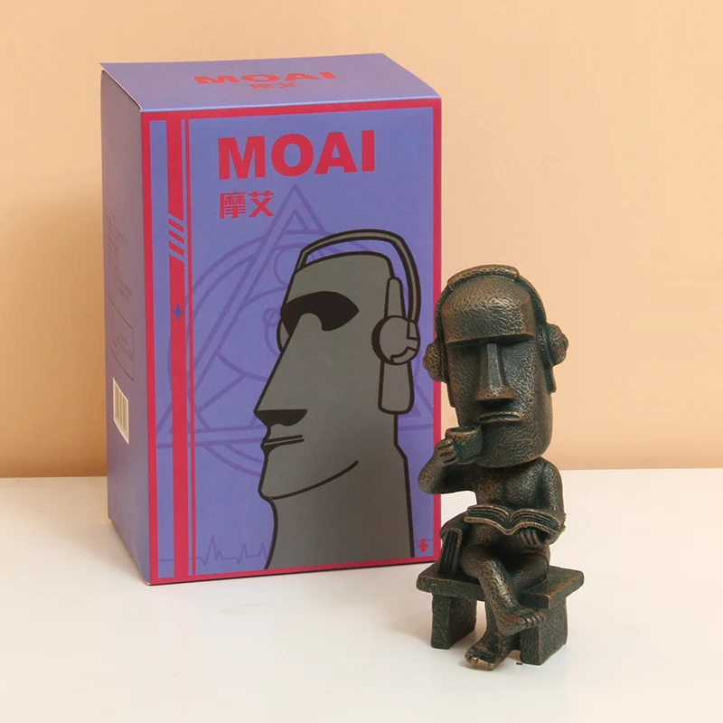 

Moai Moai Stone Statue Easter Island Figure Golf Blind Box Abstract Resin Decor Home Desktop Ornament Unique Gift For Adult