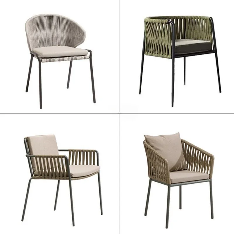 Outdoor table and chair combination courtyard leisure rattan chair restaurant terrace balcony outdoor chair flower