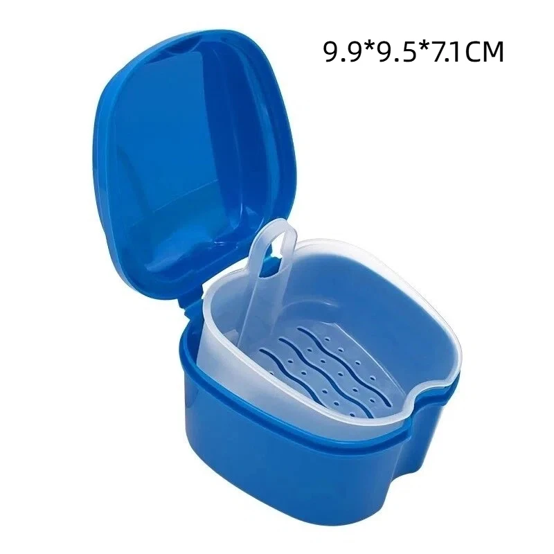 

Denture Bath Box Organizer Dental False Teeth Storage Box with Hanging Net Container Cleaning Teeth Cases Artificial Tooth Boxes