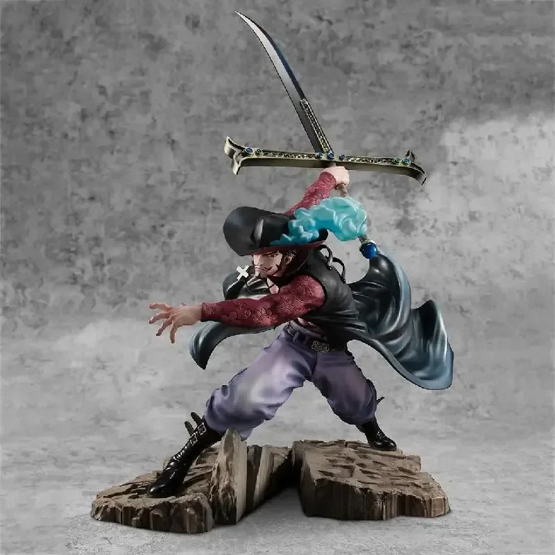 27cm One Piece Figure Dracule Mihawk The Strongest Swordsmanmanga Statue Pvc Action Figure Collectible Model Doll Toys Gifts