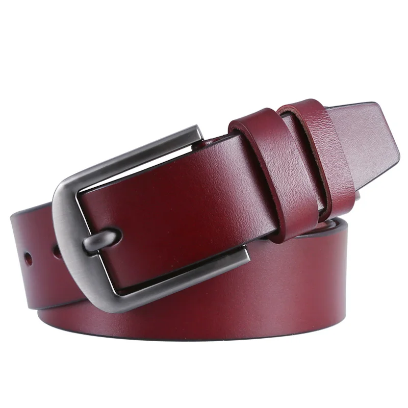 

Vintage Luxury Handmade Leather Buckle Man's Belt Cinturon Gotico Cowhide Retro All-match Casual Jeans Soft Belt