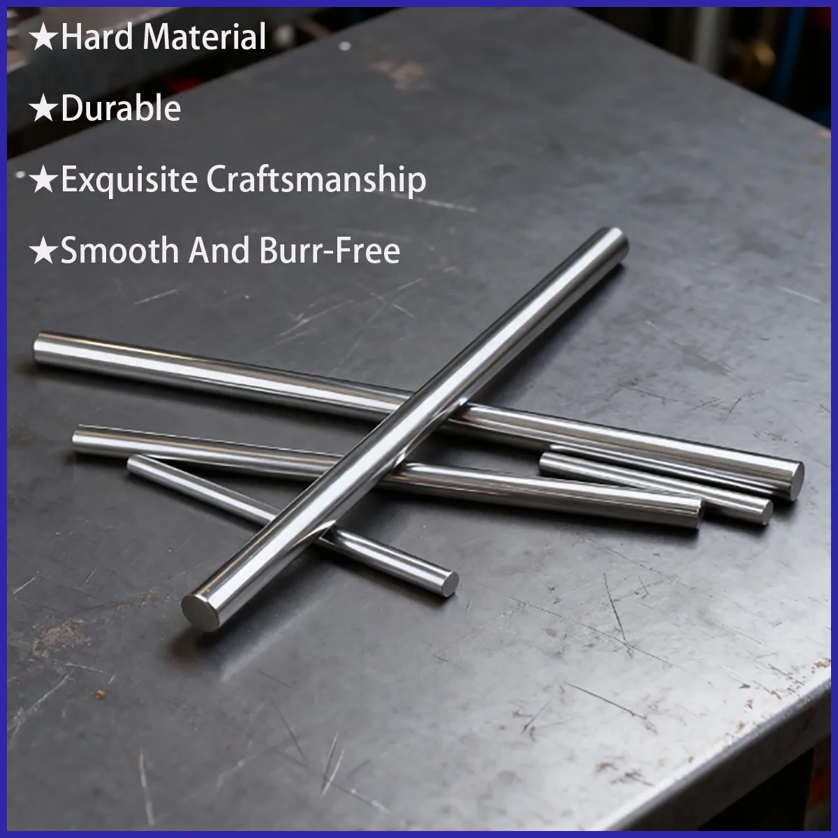 Bearing Steel Hard Shaft Needle Roller - 1.5mm-4mm  Round Straight Locating Dowel Pin High Precision for Industrial Fastening