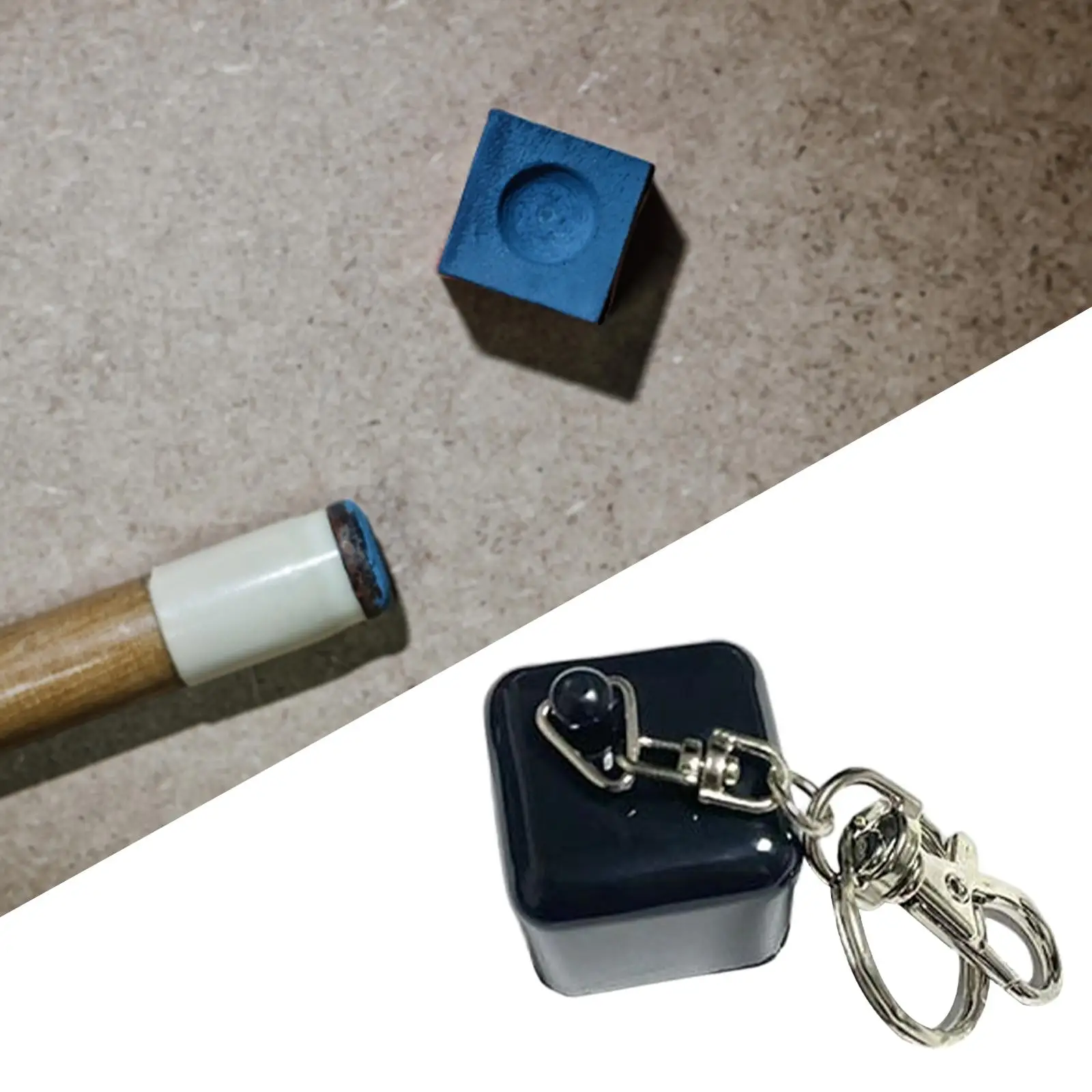 

Billiards Pool Cue Chalk Holder, Easy Black Cue for Billiards Players Cue Tips Billiard Replacement Pool Table Accessories