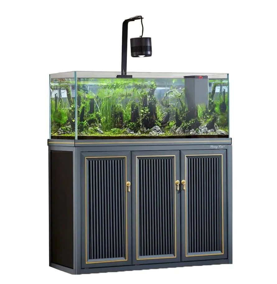 

Large Vertical Extra Clear Glass Water Plant Ecological Fish Tank Wholesale Fish Tanks With Cabinet