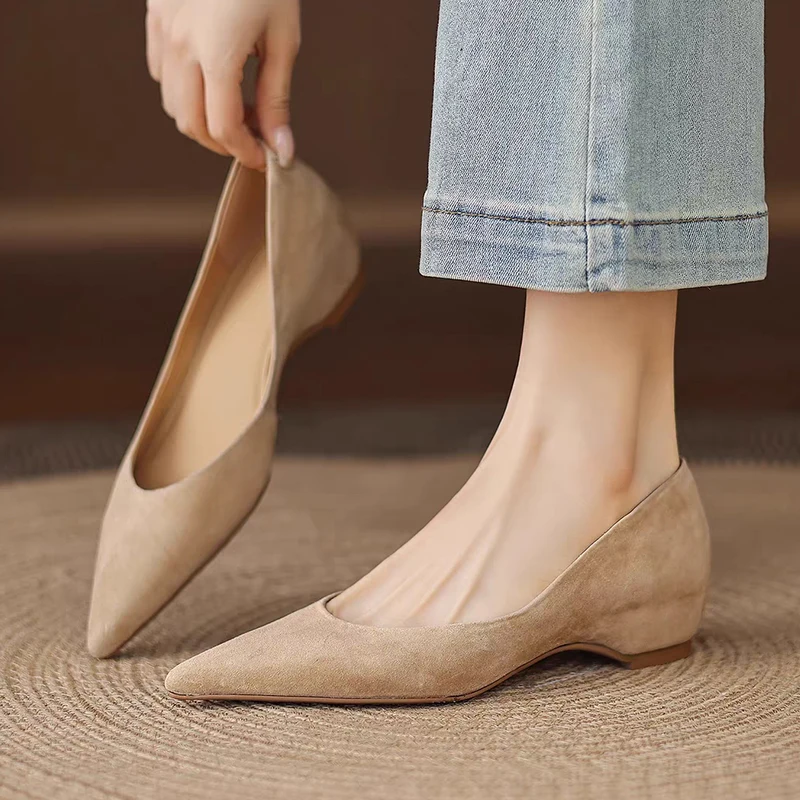 أحذية بكعب نسائي بمقدمة مدببة صنادل مكتنزة لصيف 2025 أحذية أنيقة ضحلة أحذية مكتب غير رسمية Mujer Sandalias #4