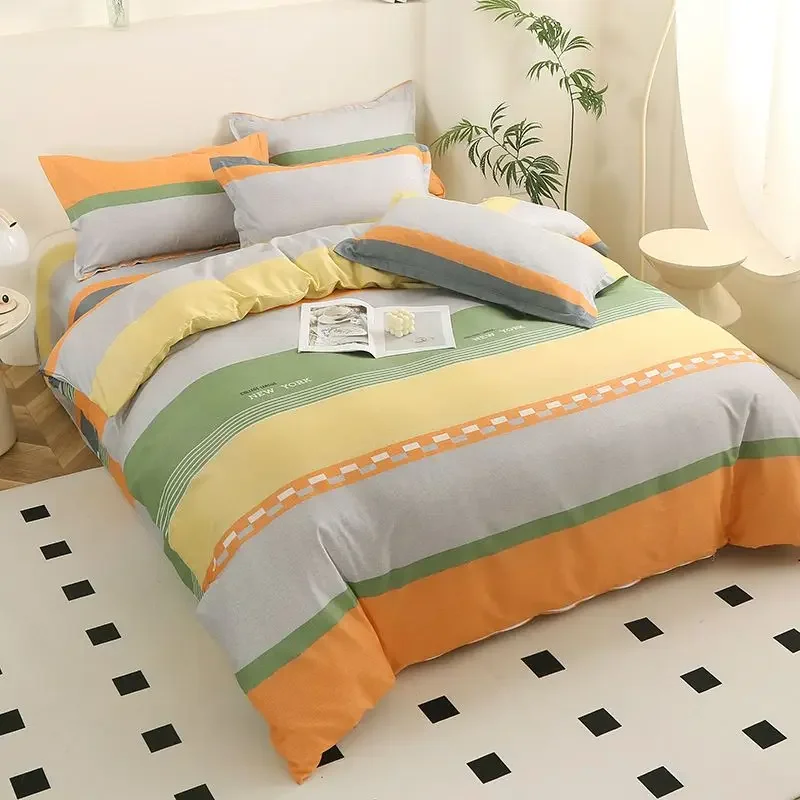 ‌Minimalist Modern Bed Cover Soft Skin-Friendly Comfort Single Double Size  Breathable Lightweight All-Season Home Essential