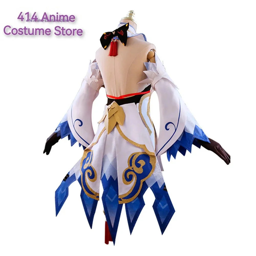 Costume de Cosplay Anime Genshin Impact Ganyu pour Femme, Robe d'Halloween