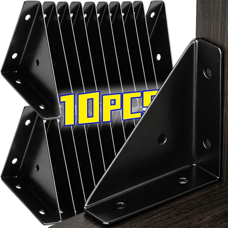 1-10PCS Right Triangle Angle Corner Connector Fasteners Brackets for Beds Cabinets Tables Wooden Furniture Repair Hardware Tools