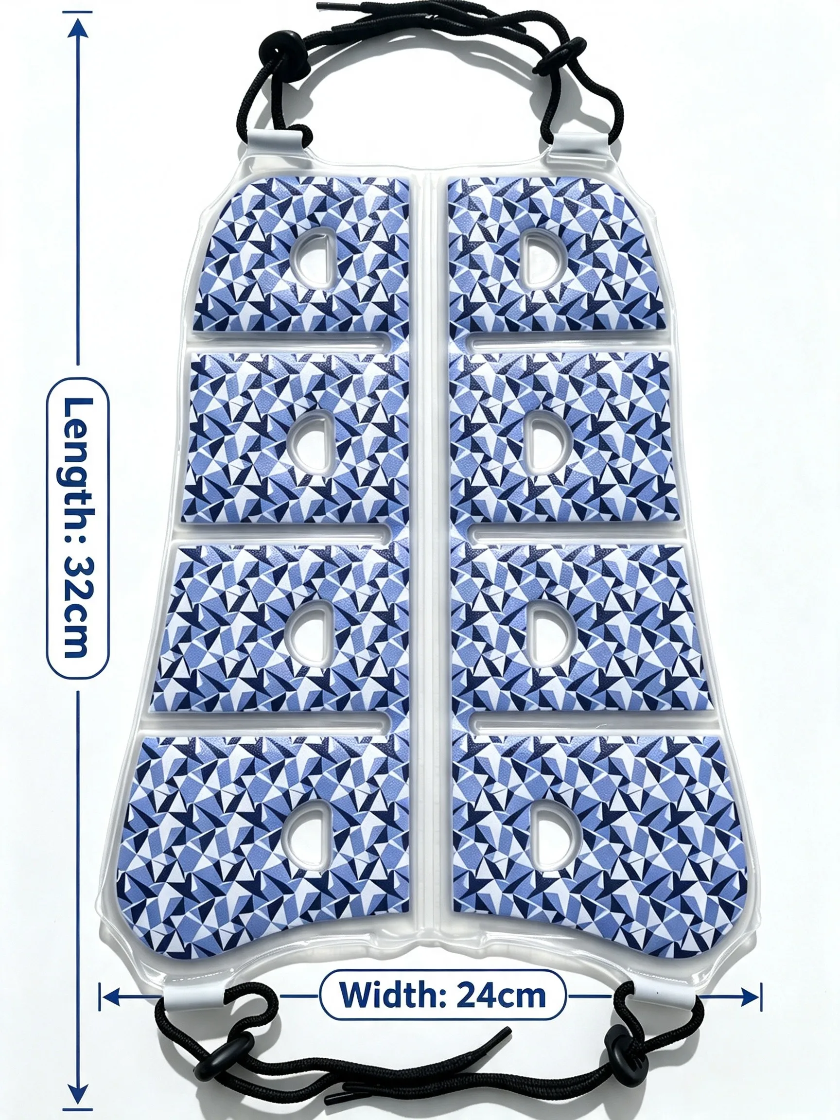 Portable For PCM Cooling Back Pad for Backpacks 32x24cm Blue Material Adjustable Straps Summer For Heat Relief