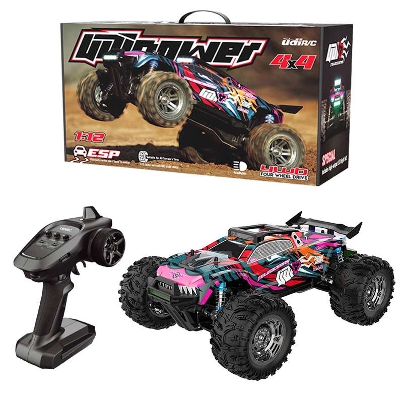 High Quality UDIRC UD1201 UD1202 Pro 1/12 Brushless 4WD Remote Control Car With Gyroscope High Speed Off-Road RC Monster Truck