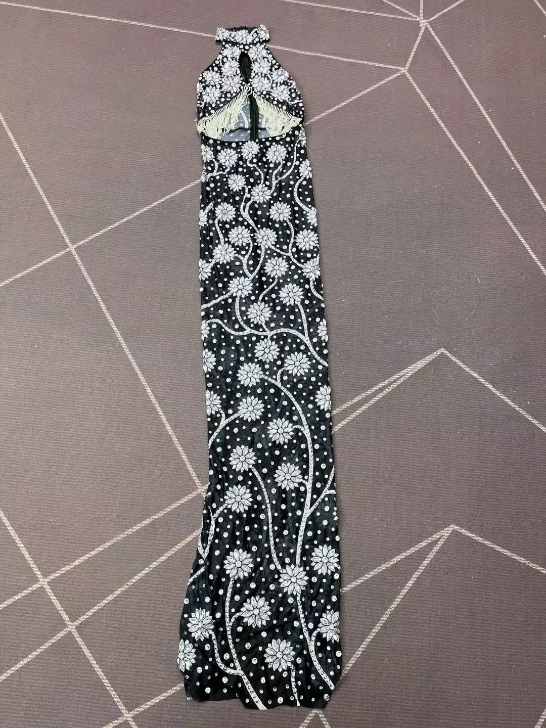 Mosanghua – robe longue de luxe ajourée, moulante, épaules dénudées, pour bal de Gala, tapis rouge, robe de soirée Sexy pour femmes, tenue de bal