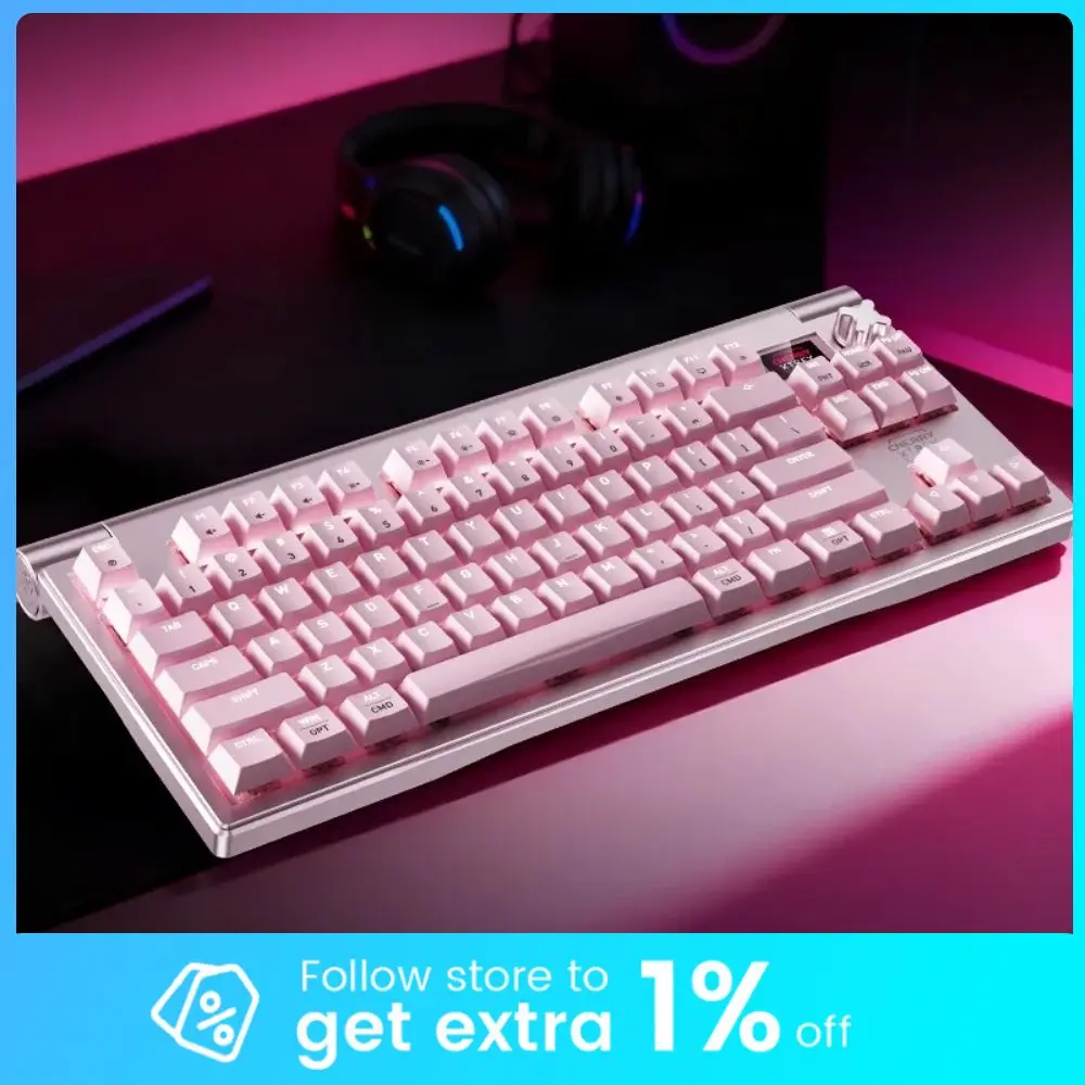 CHERRY XTRFY MX8.3 Aluminum Alloy Keyboard Wireless Three Mode Mechanical Keyboard Gaming Office Hot Swap Gasket RGB Light PC