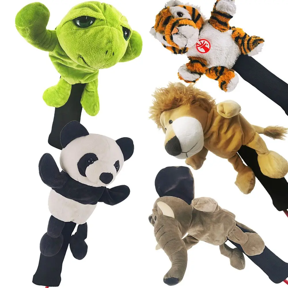

Interchangeable Accessories Practical Golf Rod Sleeve Sets 1/3/5 Fairway Woods Plush Animal Headcover Golf Club Head Covers