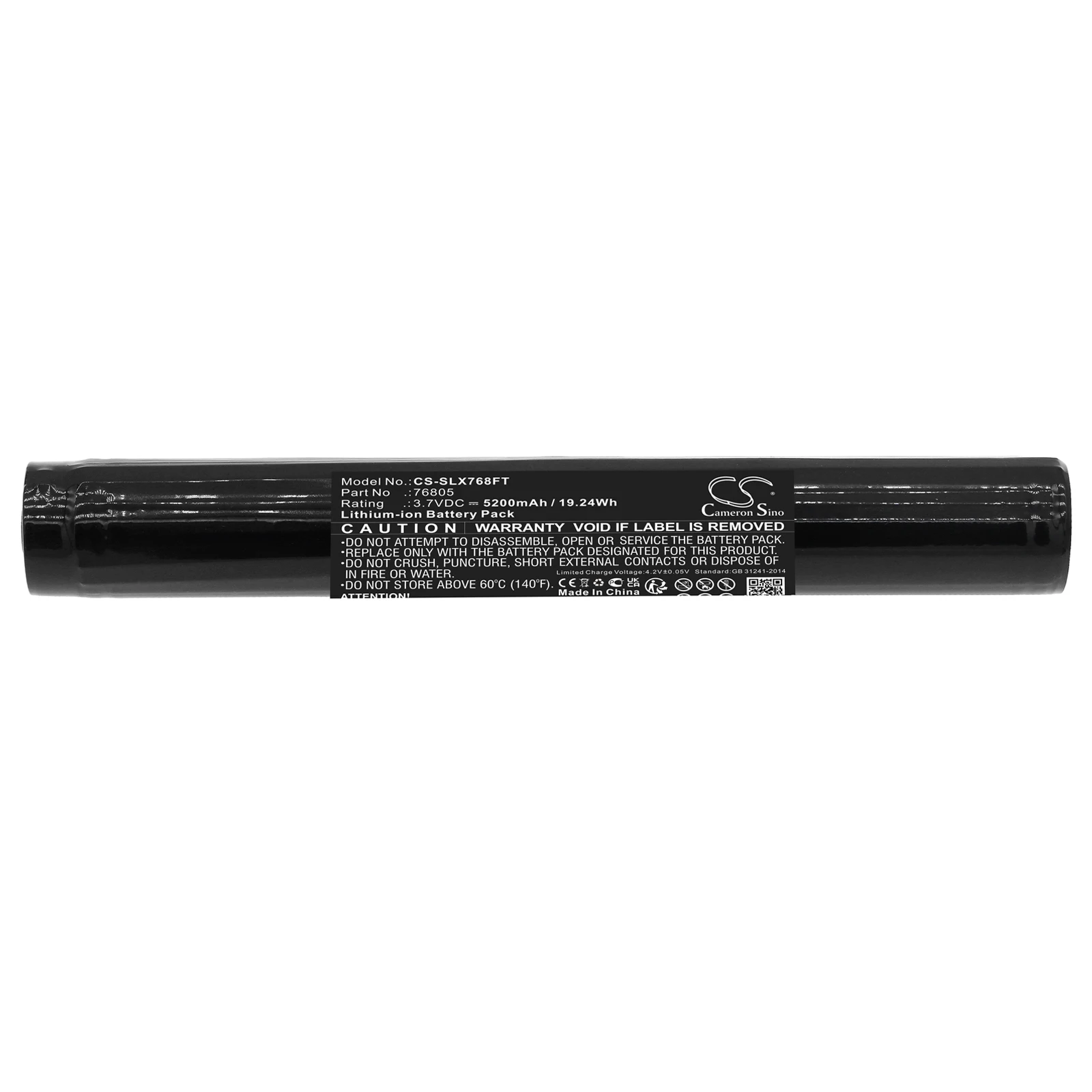 Baterai Senter Li-ion untuk Streamlight, 3.7V, 5200mAh, Model Kompatibel: Stinger Switchblade