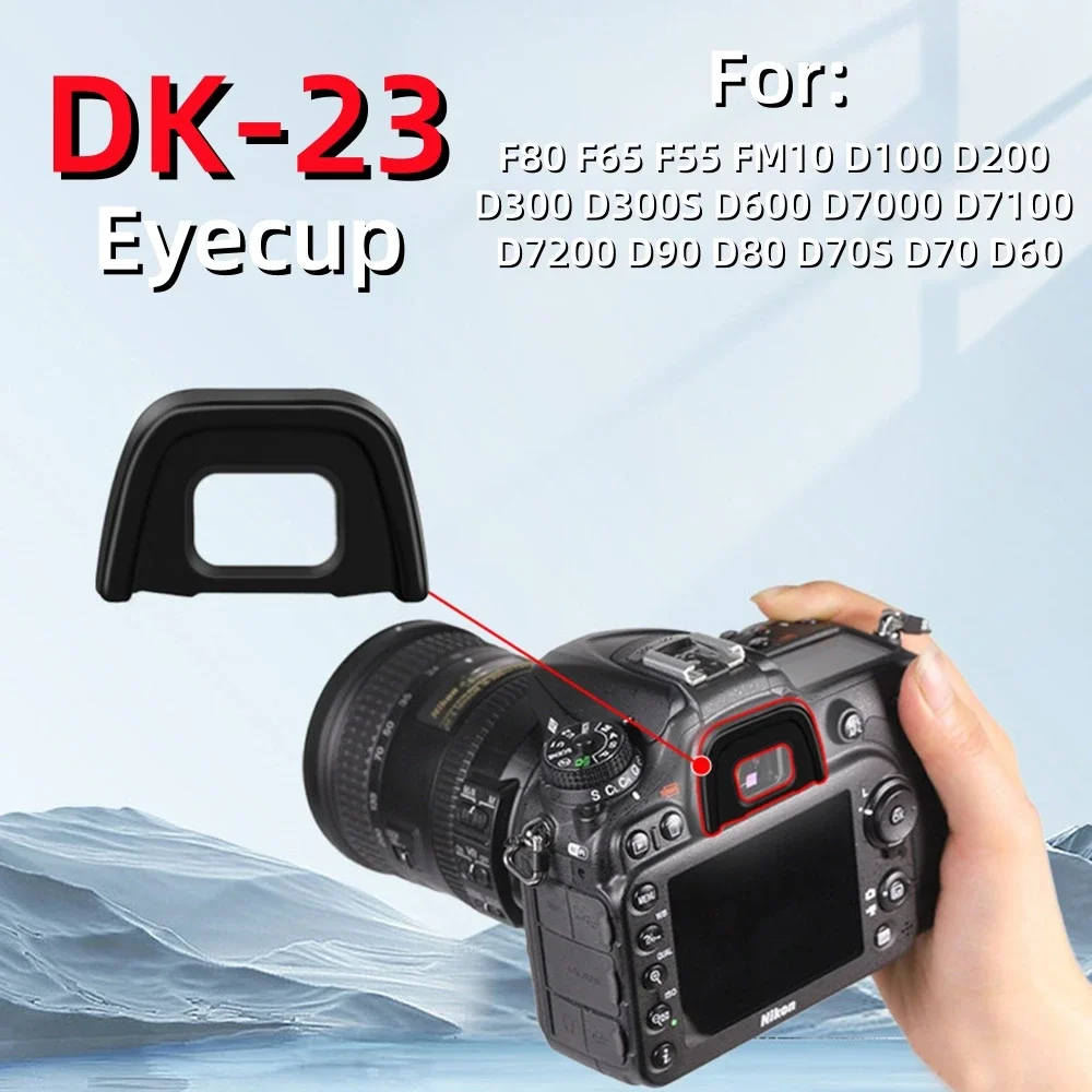 DK23 Eyecup Soft Silicone Camera Eyepiece Cushion Viewfinder Cover Anti-Glare Blocks Stray Light For Nikon D300 D700 D90 DSLR