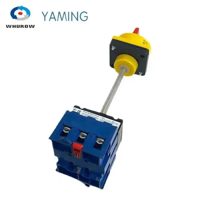 Outdoor Control Isolator Switch With Padlock Panel 80/100A 3 Poles 2 Position ON-OFF Aluminium Bar Rotary Cabinet YMD11-100B
